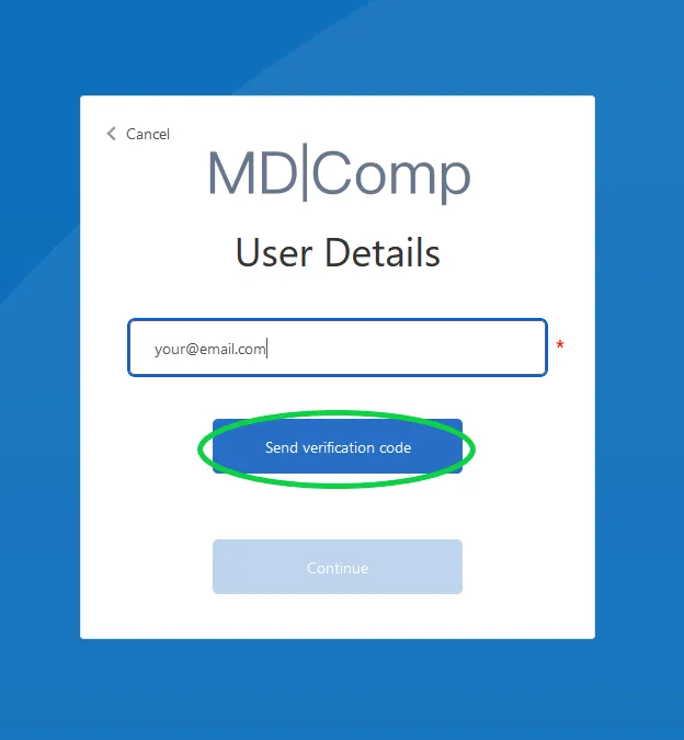 Click on the verify button