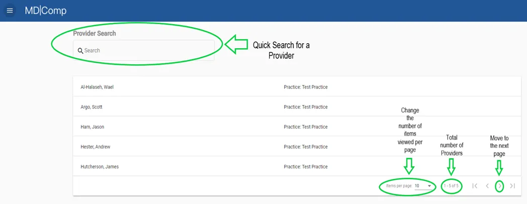 Provider Search